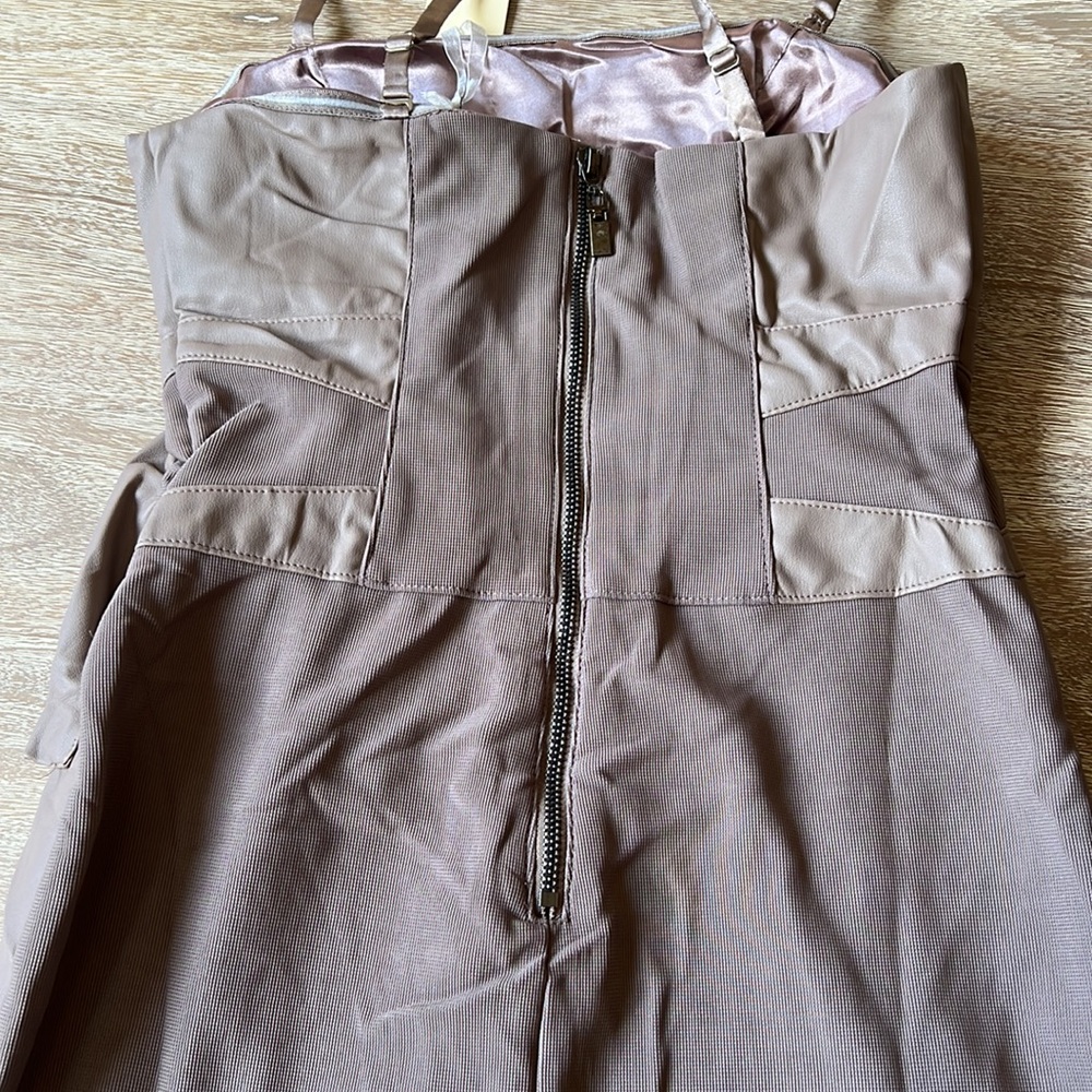 Lucy Faux Leather Spaghetti Strap Bodycon Mini Dress - Picture 6 of 10